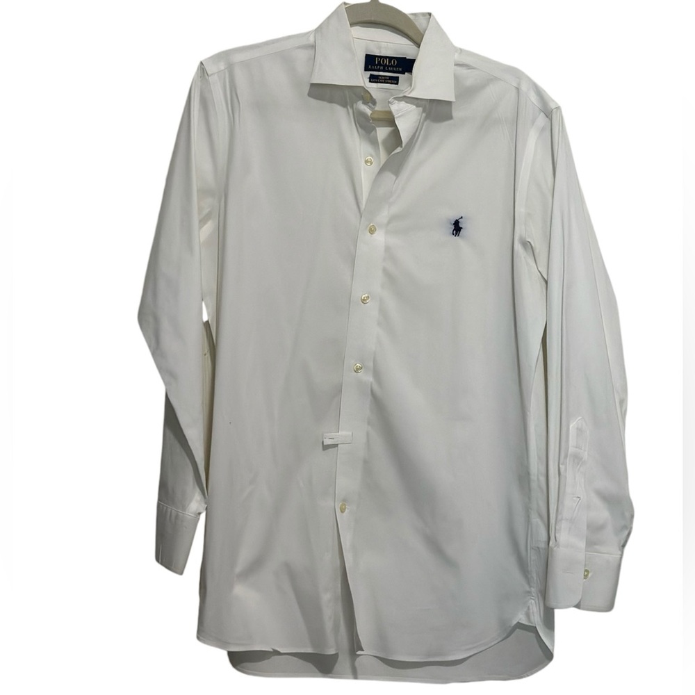 White Polo Ralph Lauren Dress Shirt Slim Fit